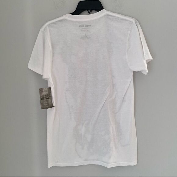 Rogue State Men’s Short Sleeve Crew Neck Cotton White Skull Printed Basic Tee S - Picture 3 of 3